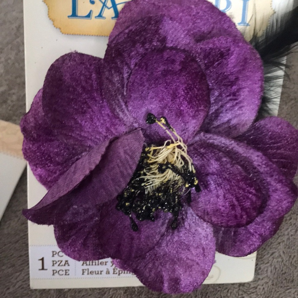 NWT Pin & Clip Purple Flower Lot of 3 - Picture 2 of 6